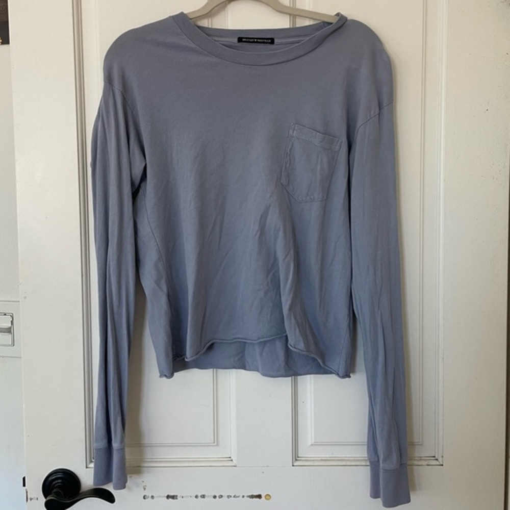 🌱Grey Brandy Melville Long Sleeve Top 🌱
